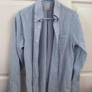 Brooks Brothers Blue and White Striped Button Down Shirt